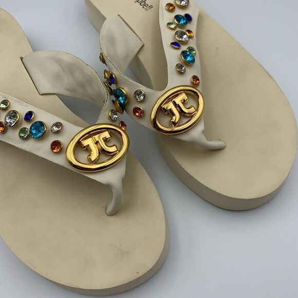 Jeffrey Campbell Iconics Womens Slip On Platform Flip Flop Sandals White Size 8 - Picture 9 of 12